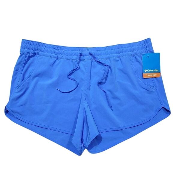 Columbia Omni-Shade Women's Bogata Bay Stretch Shorts Blue XL -Q - Picture 1 of 9